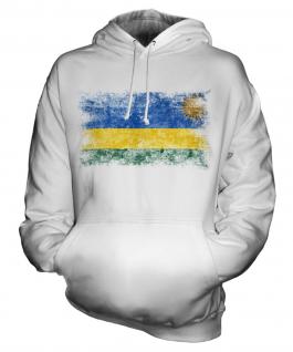 Rwanda Distressed Flag Unisex Adult Hoodie