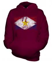 Saba Distressed Flag Unisex Adult Hoodie
