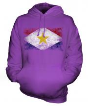 Saba Distressed Flag Unisex Adult Hoodie