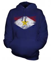 Saba Distressed Flag Unisex Adult Hoodie