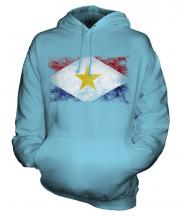 Saba Distressed Flag Unisex Adult Hoodie