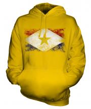 Saba Distressed Flag Unisex Adult Hoodie