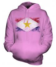 Saba Distressed Flag Unisex Adult Hoodie