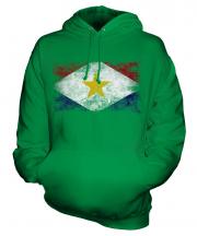 Saba Distressed Flag Unisex Adult Hoodie