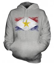 Saba Distressed Flag Unisex Adult Hoodie