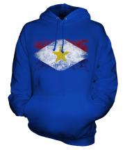 Saba Distressed Flag Unisex Adult Hoodie