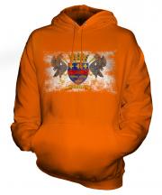 Saint Barthelemy Distressed Flag Unisex Adult Hoodie