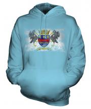 Saint Barthelemy Distressed Flag Unisex Adult Hoodie