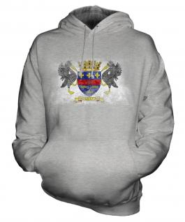 Saint Barthelemy Distressed Flag Unisex Adult Hoodie
