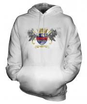 Saint Barthelemy Distressed Flag Unisex Adult Hoodie