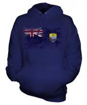 Saint Helena Distressed Flag Unisex Adult Hoodie