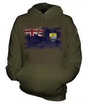 Saint Helena Distressed Flag Unisex Adult Hoodie