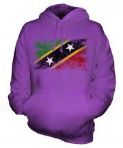 Saint Kitts And Nevis Distressed Flag Unisex Adult Hoodie