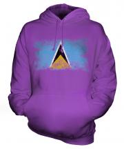 Saint Lucia Distressed Flag Unisex Adult Hoodie