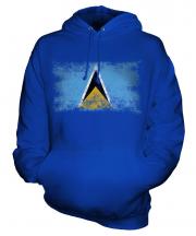 Saint Lucia Distressed Flag Unisex Adult Hoodie