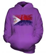 Saint Martin Distressed Flag Unisex Adult Hoodie