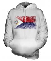 Saint Martin Distressed Flag Unisex Adult Hoodie
