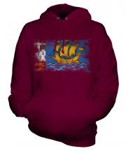Saint Pierre And Miquelon Distressed Flag Unisex Adult Hoodie