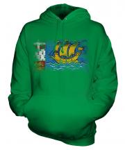 Saint Pierre And Miquelon Distressed Flag Unisex Adult Hoodie