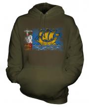 Saint Pierre And Miquelon Distressed Flag Unisex Adult Hoodie