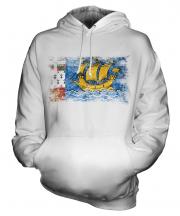 Saint Pierre And Miquelon Distressed Flag Unisex Adult Hoodie