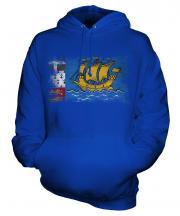 Saint Pierre And Miquelon Distressed Flag Unisex Adult Hoodie