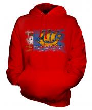 Saint Pierre And Miquelon Distressed Flag Unisex Adult Hoodie