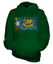 Saint Pierre And Miquelon Distressed Flag Unisex Adult Hoodie