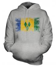 Saint Vincents And The Grenadines Distressed Flag Unisex Adult Hoodie