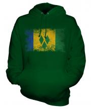 Saint Vincents And The Grenadines Distressed Flag Unisex Adult Hoodie