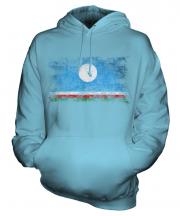 Sakha Republic Distressed Flag Unisex Adult Hoodie