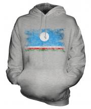 Sakha Republic Distressed Flag Unisex Adult Hoodie