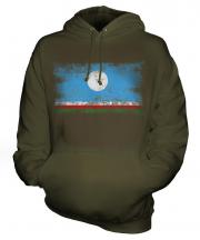 Sakha Republic Distressed Flag Unisex Adult Hoodie