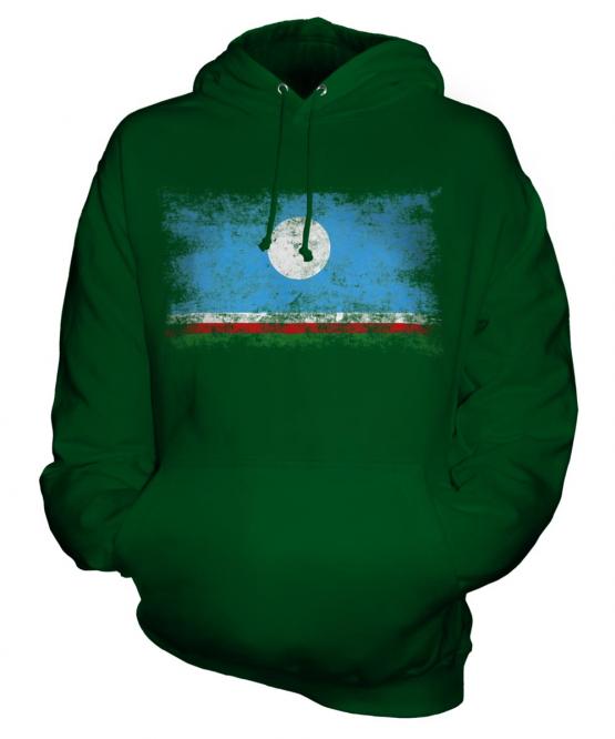 Sakha Republic Distressed Flag Unisex Adult Hoodie