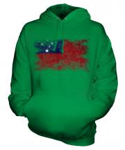 Samoa Distressed Flag Unisex Adult Hoodie