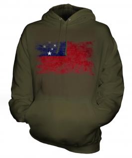 Samoa Distressed Flag Unisex Adult Hoodie