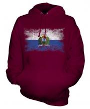 San Marino Distressed Flag Unisex Adult Hoodie