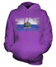 San Marino Distressed Flag Unisex Adult Hoodie