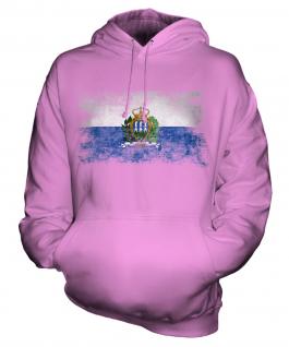 San Marino Distressed Flag Unisex Adult Hoodie