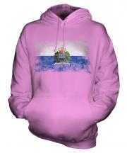 San Marino Distressed Flag Unisex Adult Hoodie