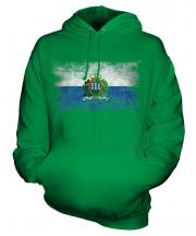 San Marino Distressed Flag Unisex Adult Hoodie