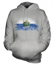 San Marino Distressed Flag Unisex Adult Hoodie
