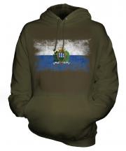 San Marino Distressed Flag Unisex Adult Hoodie