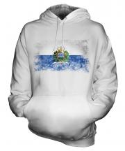 San Marino Distressed Flag Unisex Adult Hoodie