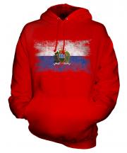 San Marino Distressed Flag Unisex Adult Hoodie