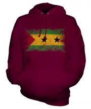Sao Tome E Principe Distressed Flag Unisex Adult Hoodie
