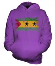 Sao Tome E Principe Distressed Flag Unisex Adult Hoodie