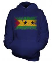 Sao Tome E Principe Distressed Flag Unisex Adult Hoodie