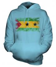 Sao Tome E Principe Distressed Flag Unisex Adult Hoodie