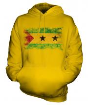 Sao Tome E Principe Distressed Flag Unisex Adult Hoodie